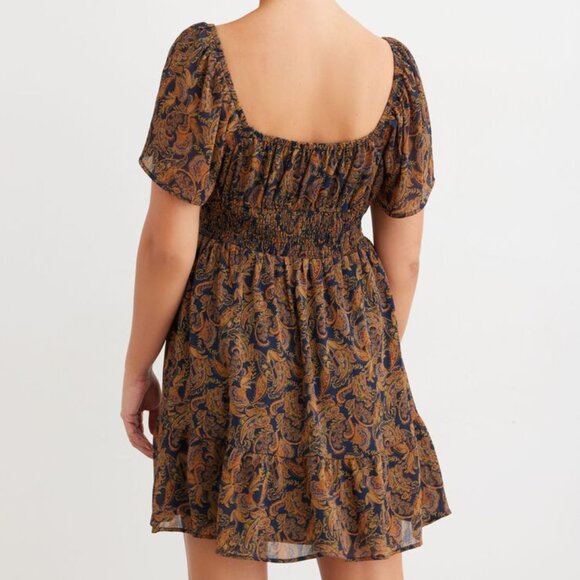 Eliza Smocked Mini Flare Dress - Picture 2 of 12